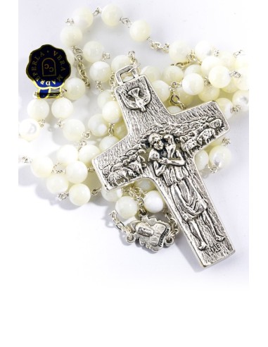 Pope Francis Mother of Pearl Rosary